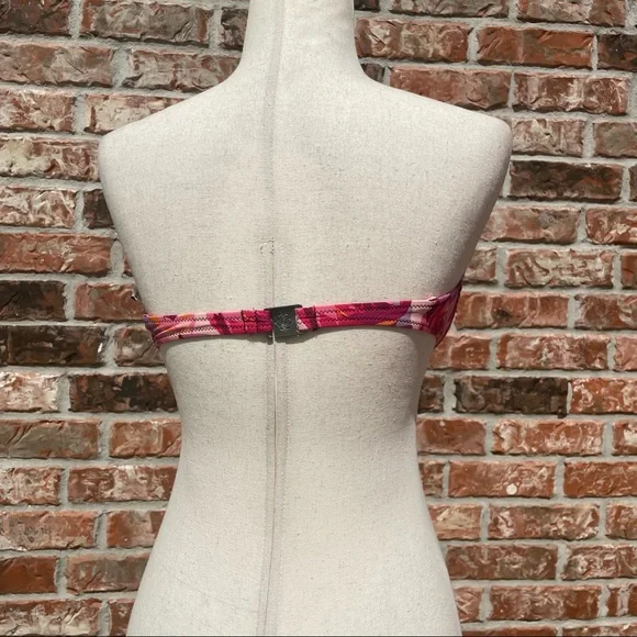 Nanette Lepore pink floral print strapless bikini top / L / Excellent condition - Picture 8 of 17